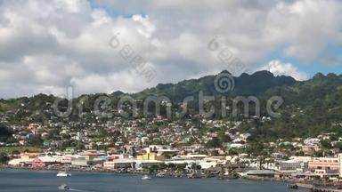 加勒比海<strong>岛屿</strong>海岸上的城市。金斯敦、圣文森特和格林纳丁斯